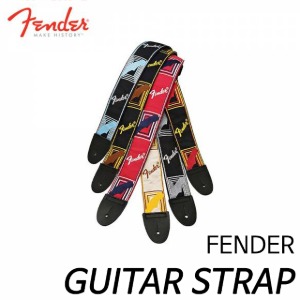 펜더(Fender) 기타 스트랩 2 MONOGRAMMED BLACK/YELLOW/BROWN GUITAR STRAP