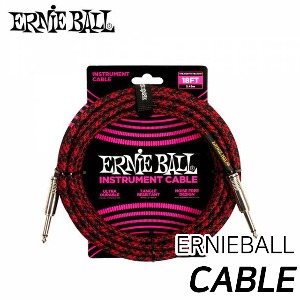 어니볼(ERNIEBALL) 케이블 18FT BRAIDED STRAIGHT CABLE